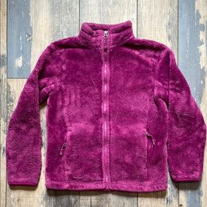 32 Degrees Heat Girls Plush Fleece Zip-Up Jacket Coat Rich Purple Size Small 7/8